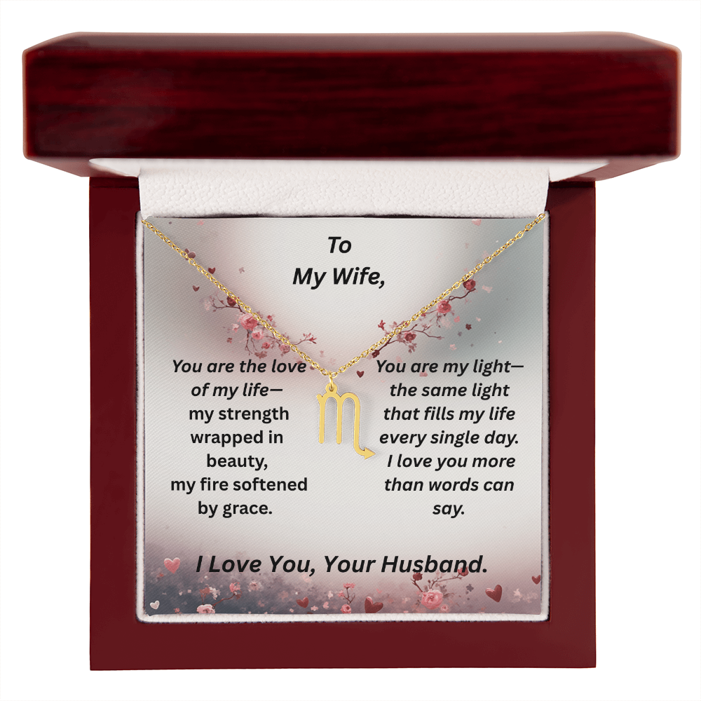 To My Wife - Zodiac Symbol Necklace