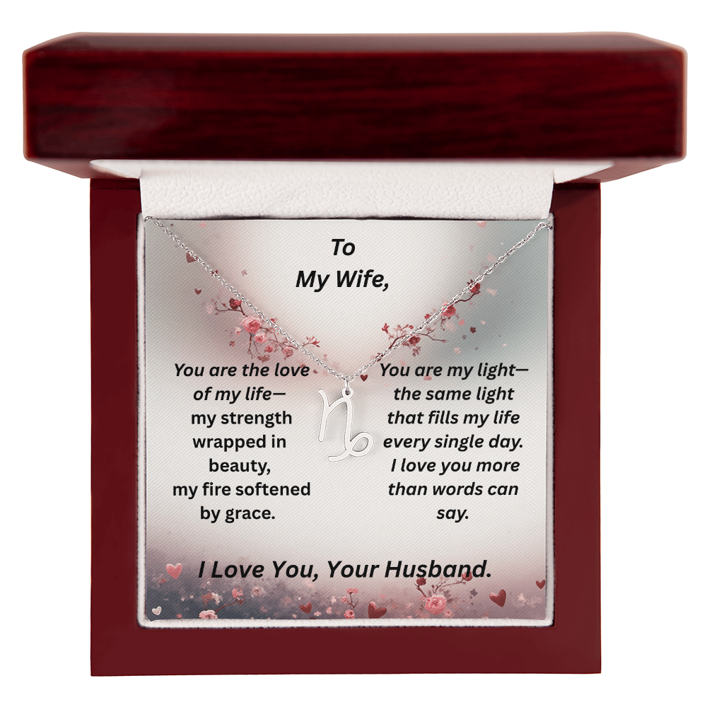 To My Wife - Zodiac Symbol Necklace