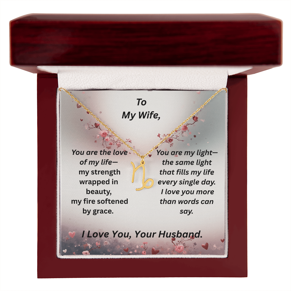 To My Wife - Zodiac Symbol Necklace