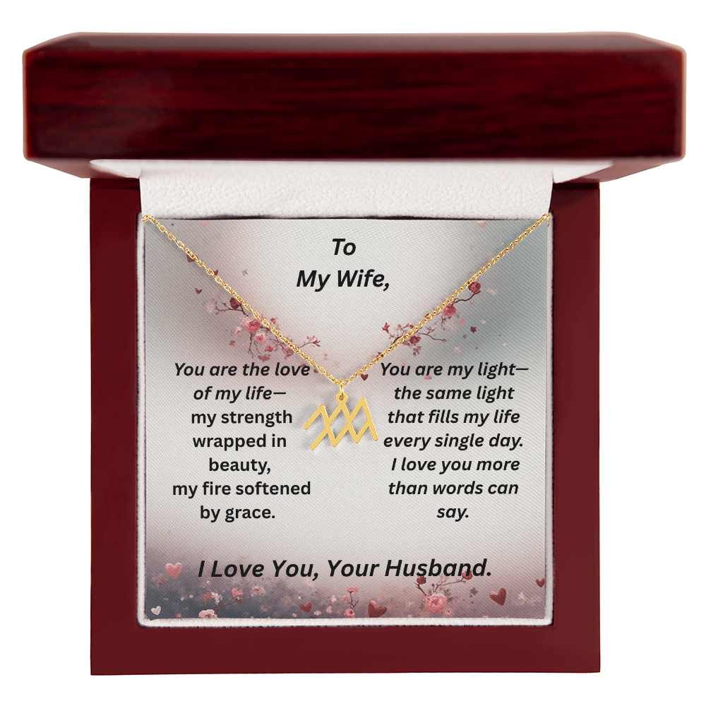 To My Wife - Zodiac Symbol Necklace