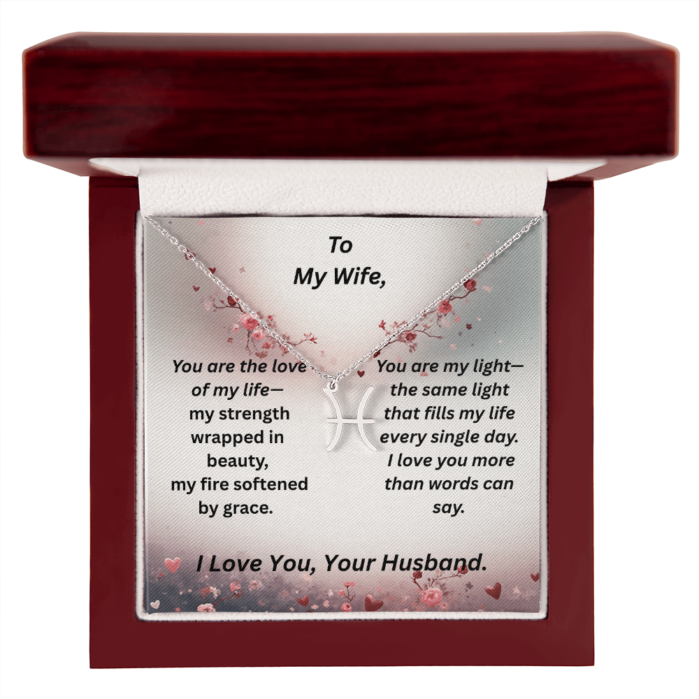 To My Wife - Zodiac Symbol Necklace