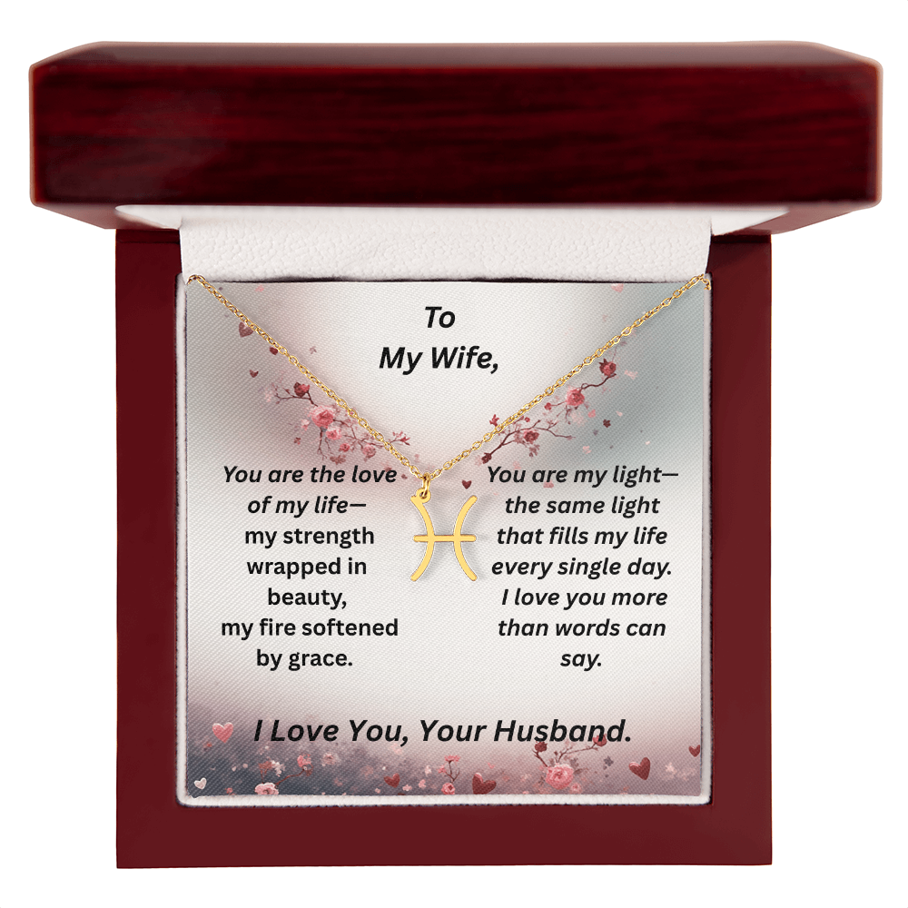 To My Wife - Zodiac Symbol Necklace