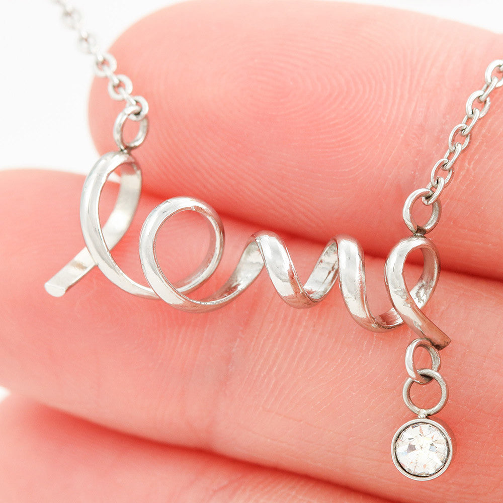 To My Precious Daughter- Scripted Love Necklace with POD Message Card- DAD's Unconditional Love