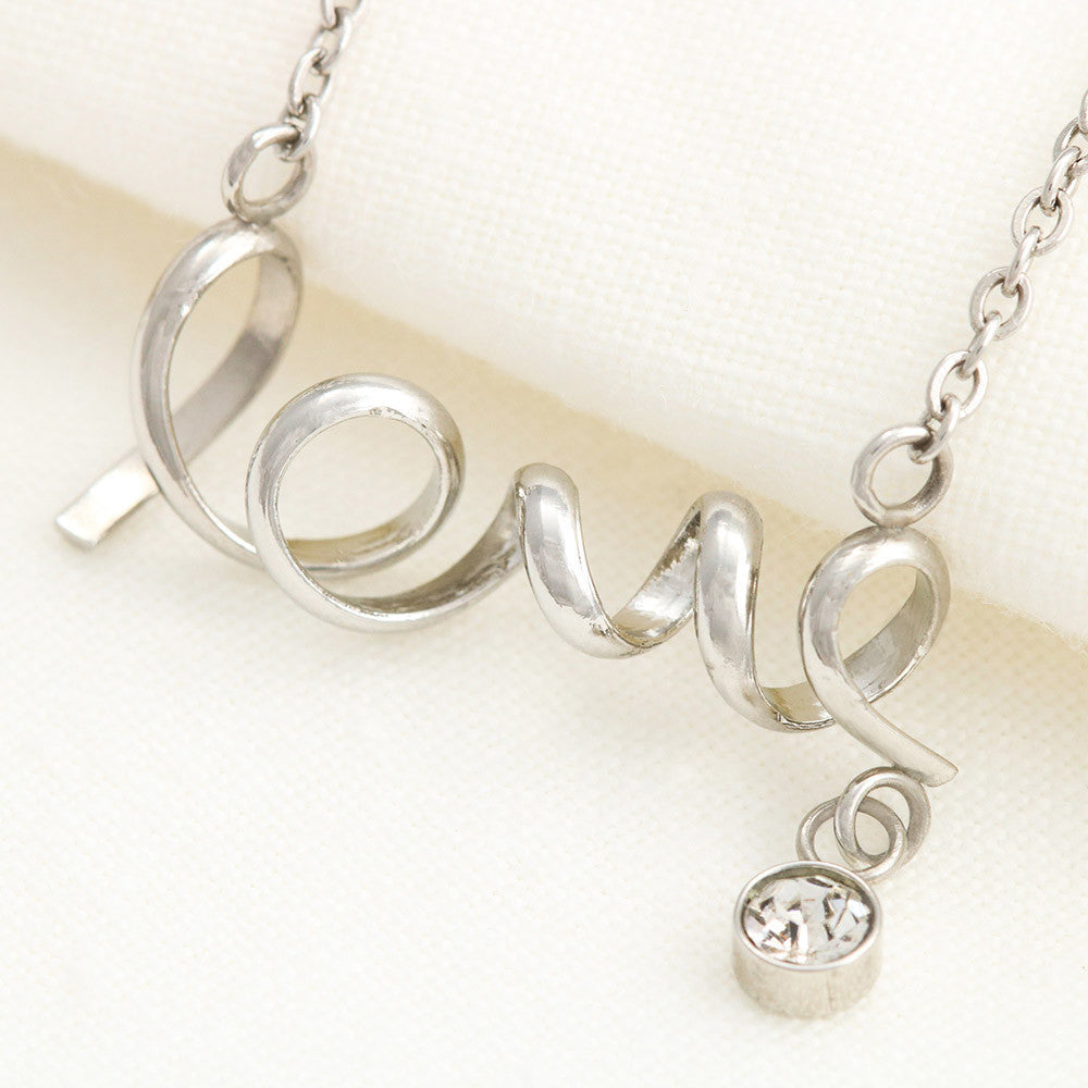 To My Precious Daughter- Scripted Love Necklace with POD Message Card- DAD's Unconditional Love