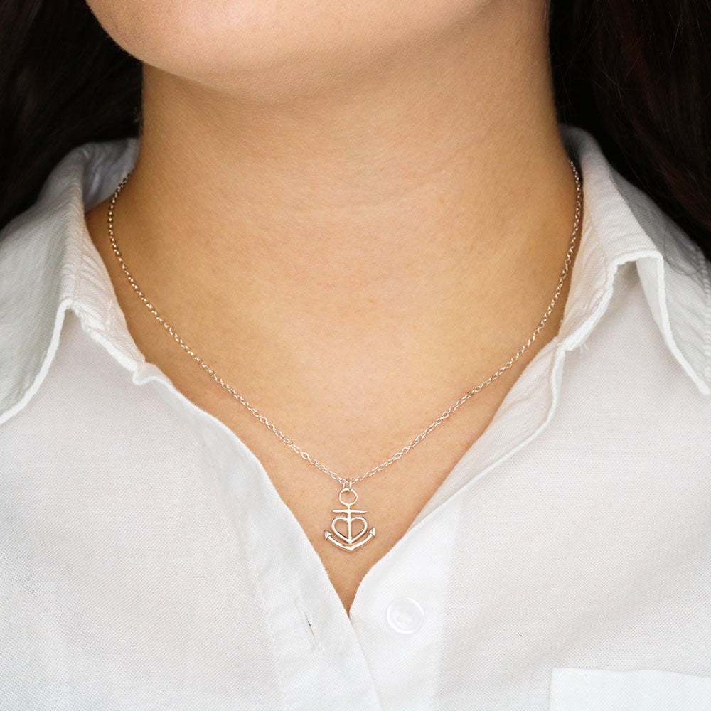 To My Wife - Anchor Pendant Necklace-Anchored TO YOU