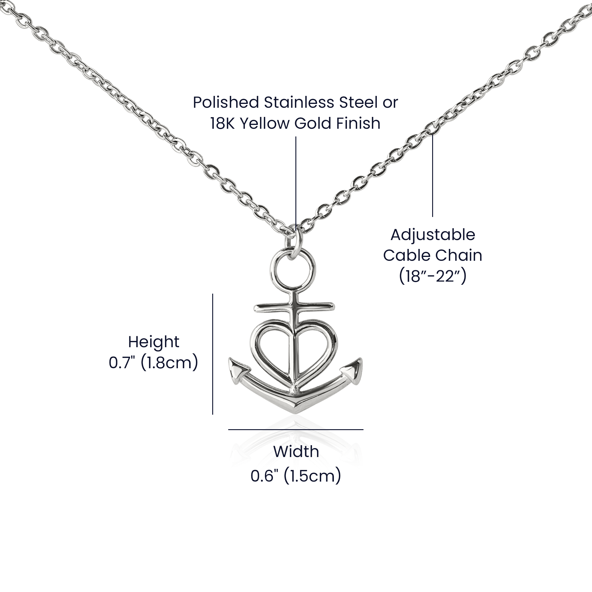 To My Wife - Anchor Pendant Necklace-Anchored TO YOU