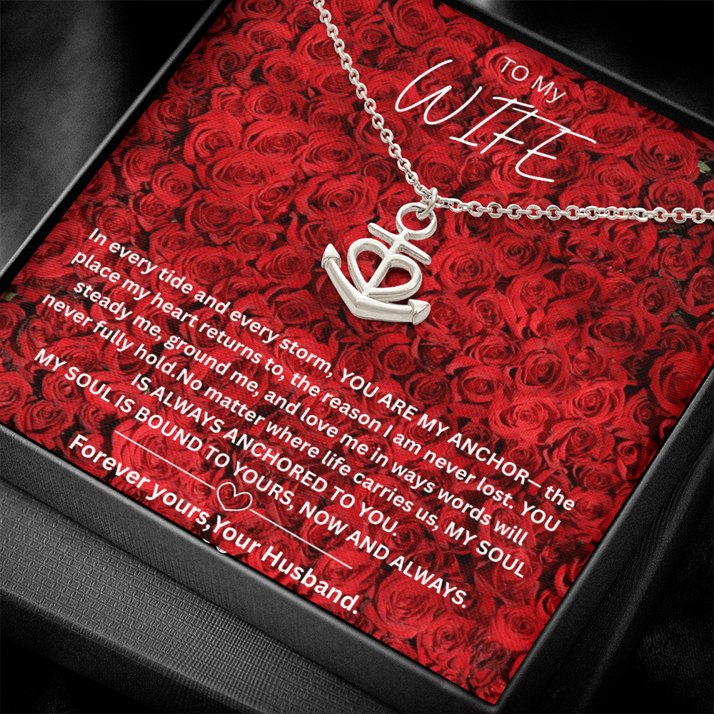 To My Wife - Anchor Pendant Necklace-Anchored TO YOU
