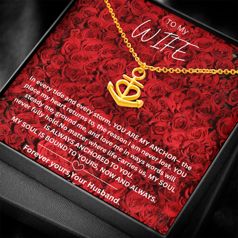To My Wife - Anchor Pendant Necklace-Anchored TO YOU