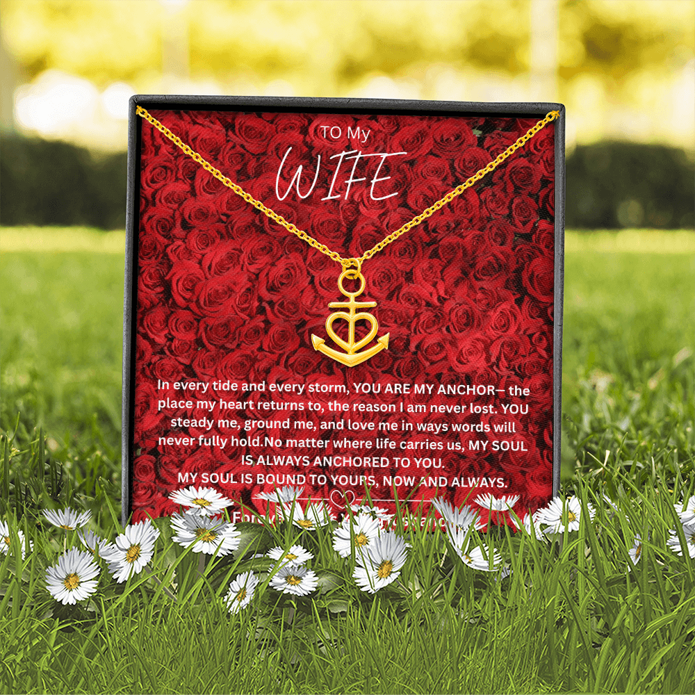 To My Wife - Anchor Pendant Necklace-Anchored TO YOU