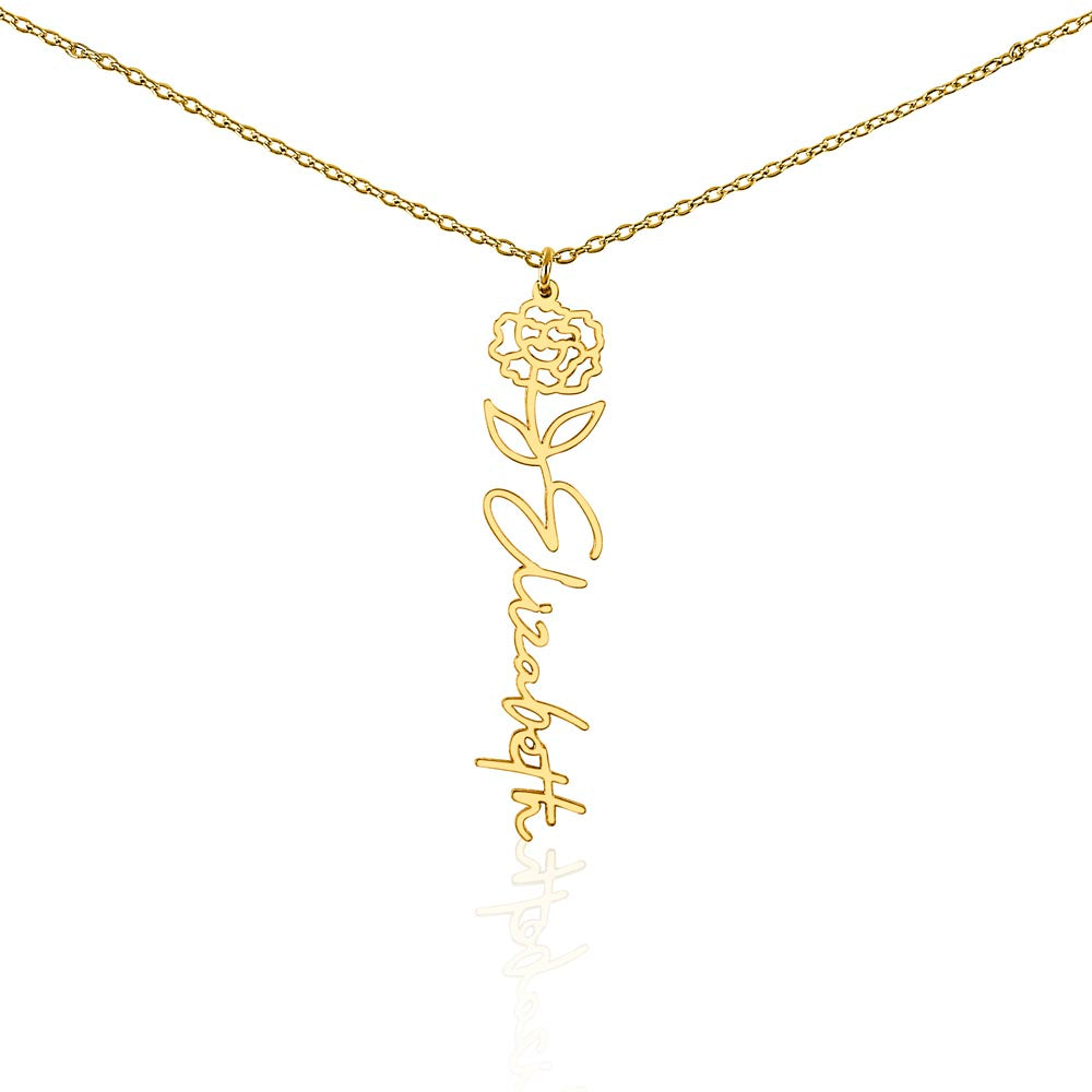 Where Elegance Meets Personalization: The Flower Name Necklace
