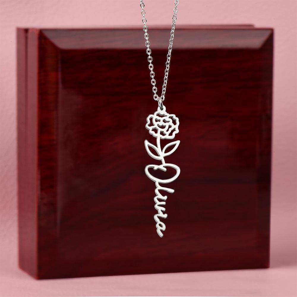 Where Elegance Meets Personalization: The Flower Name Necklace
