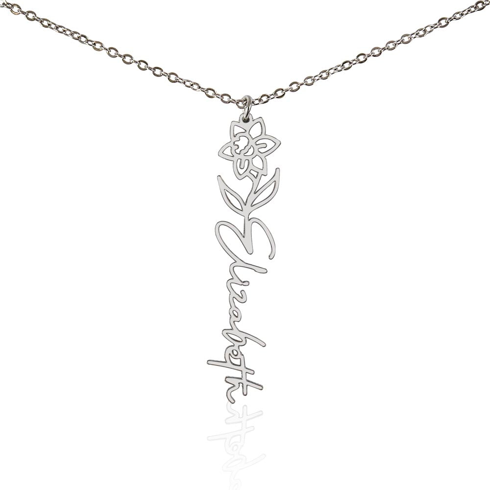 Where Elegance Meets Personalization: The Flower Name Necklace