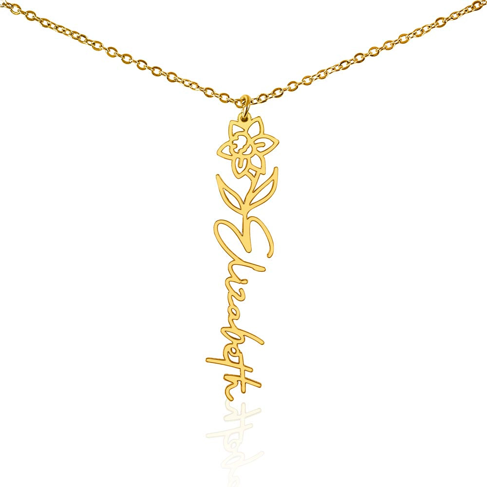 Where Elegance Meets Personalization: The Flower Name Necklace
