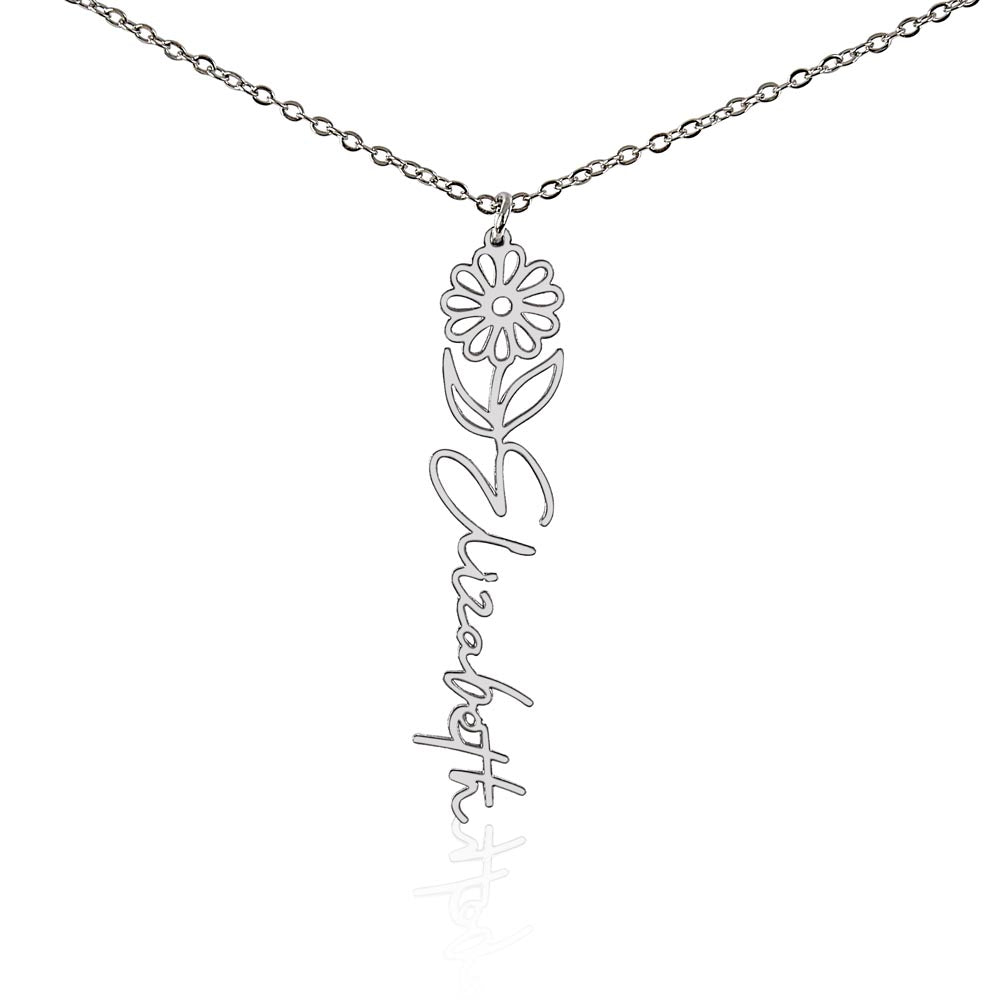 Where Elegance Meets Personalization: The Flower Name Necklace