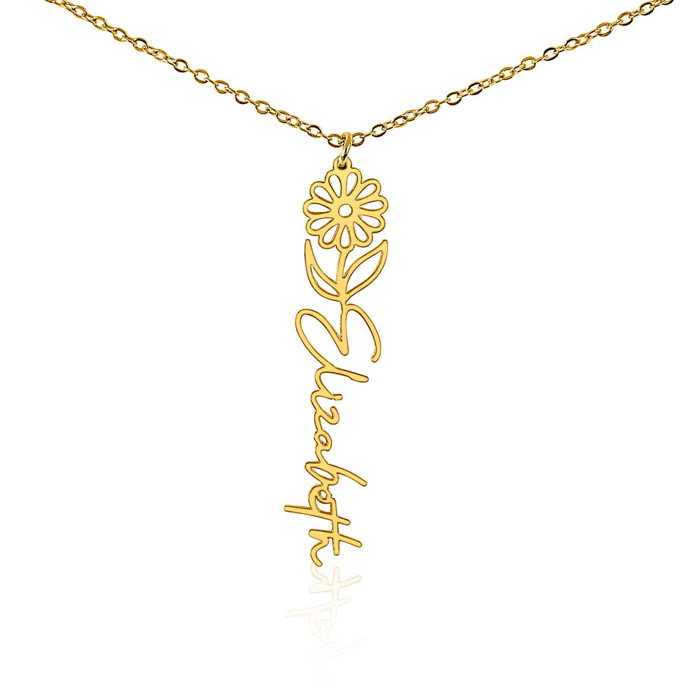 Where Elegance Meets Personalization: The Flower Name Necklace
