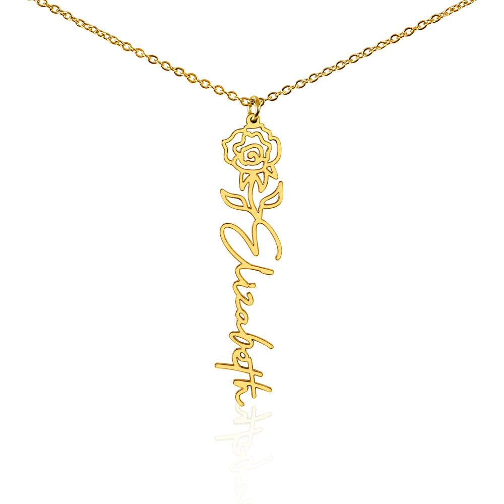 Where Elegance Meets Personalization: The Flower Name Necklace
