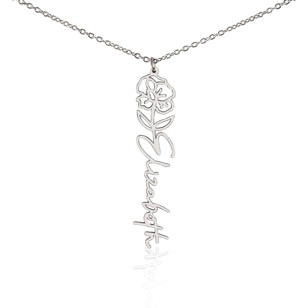 Where Elegance Meets Personalization: The Flower Name Necklace