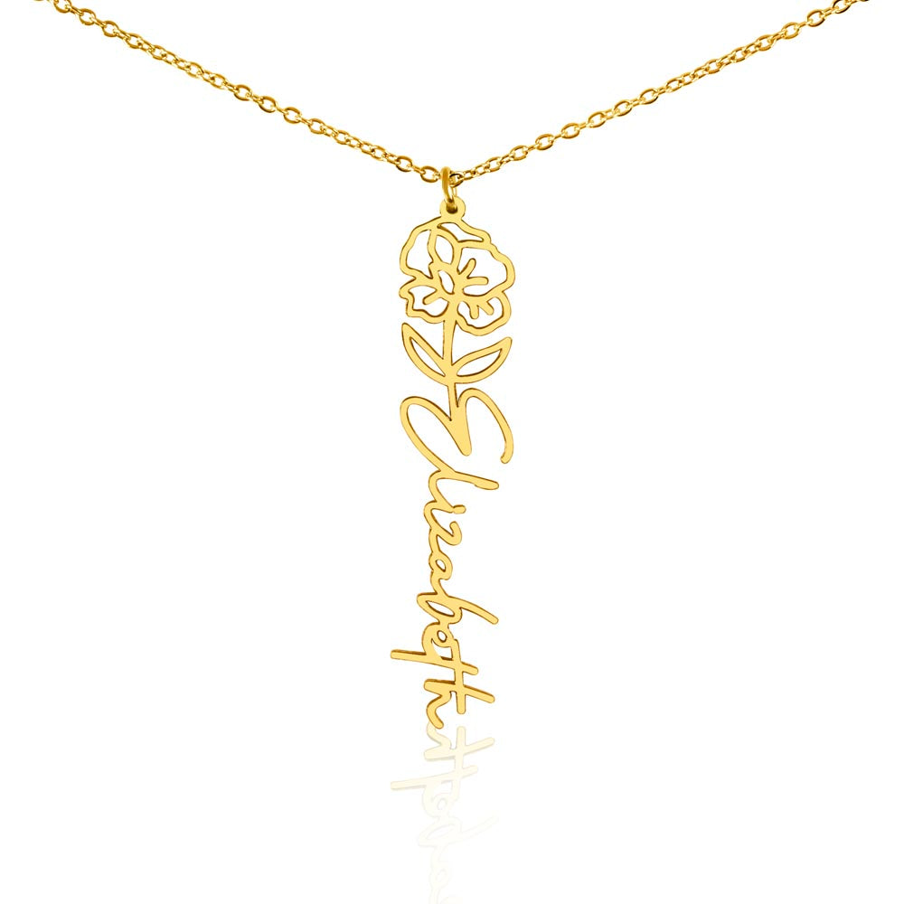 Where Elegance Meets Personalization: The Flower Name Necklace
