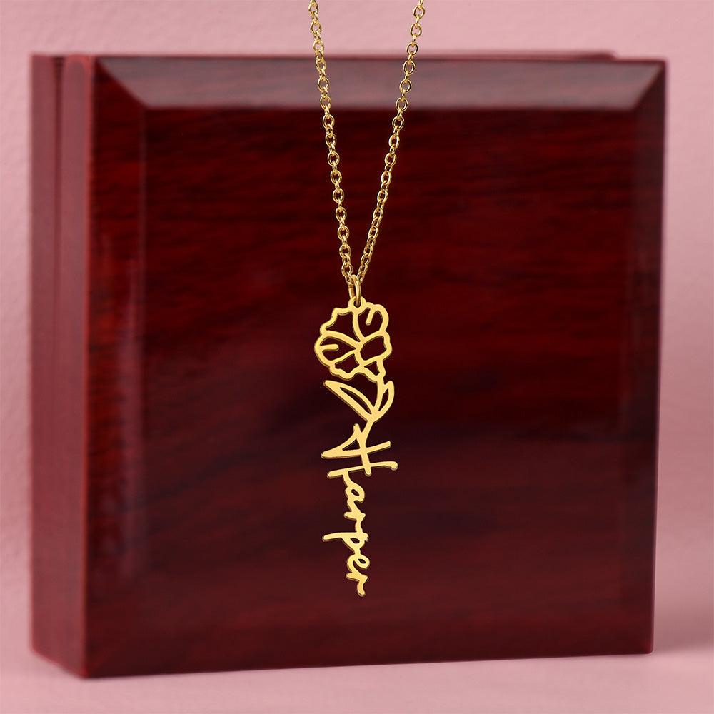 Where Elegance Meets Personalization: The Flower Name Necklace