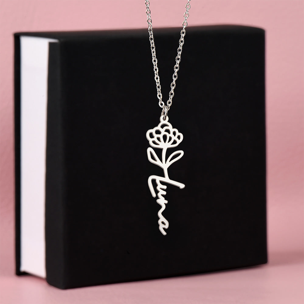 Where Elegance Meets Personalization: The Flower Name Necklace