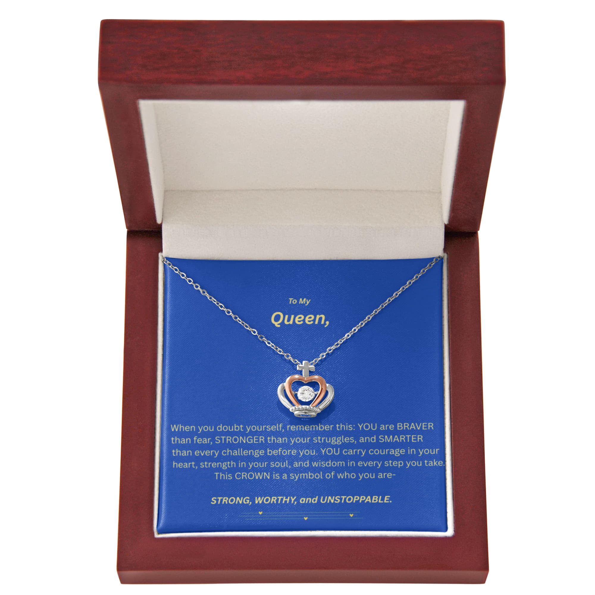 To My Queen- Crown Pendant Necklace