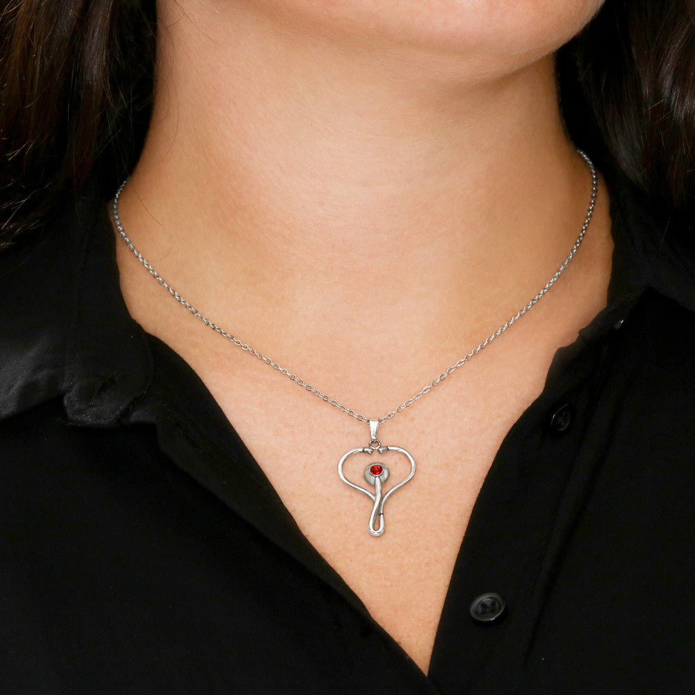 To My Granddaughter -  HeartScope Necklace (f/k/a Stethoscope Necklace)