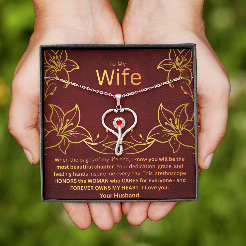 To My Wife - HeartScope Necklace (f/k/a Stethoscope Necklace)