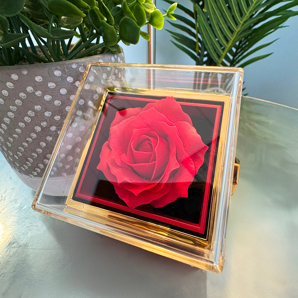 To My Soulmate-Forever Love Necklace with Rotating Rose Gift Box- I love you Always