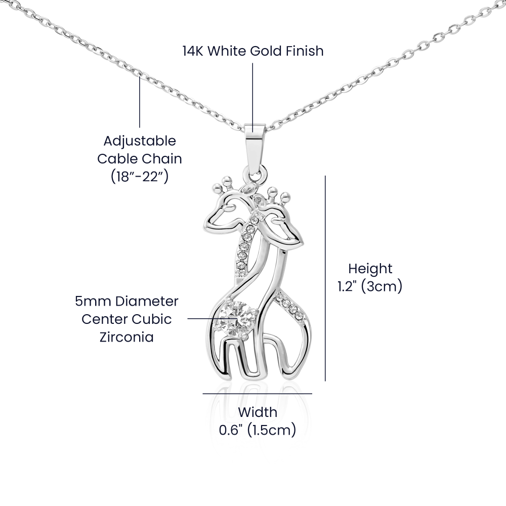 To My SWEET DAUGHTER-GIRAFFE NECKLACE-LOVE AND ENCOURAGEMENT