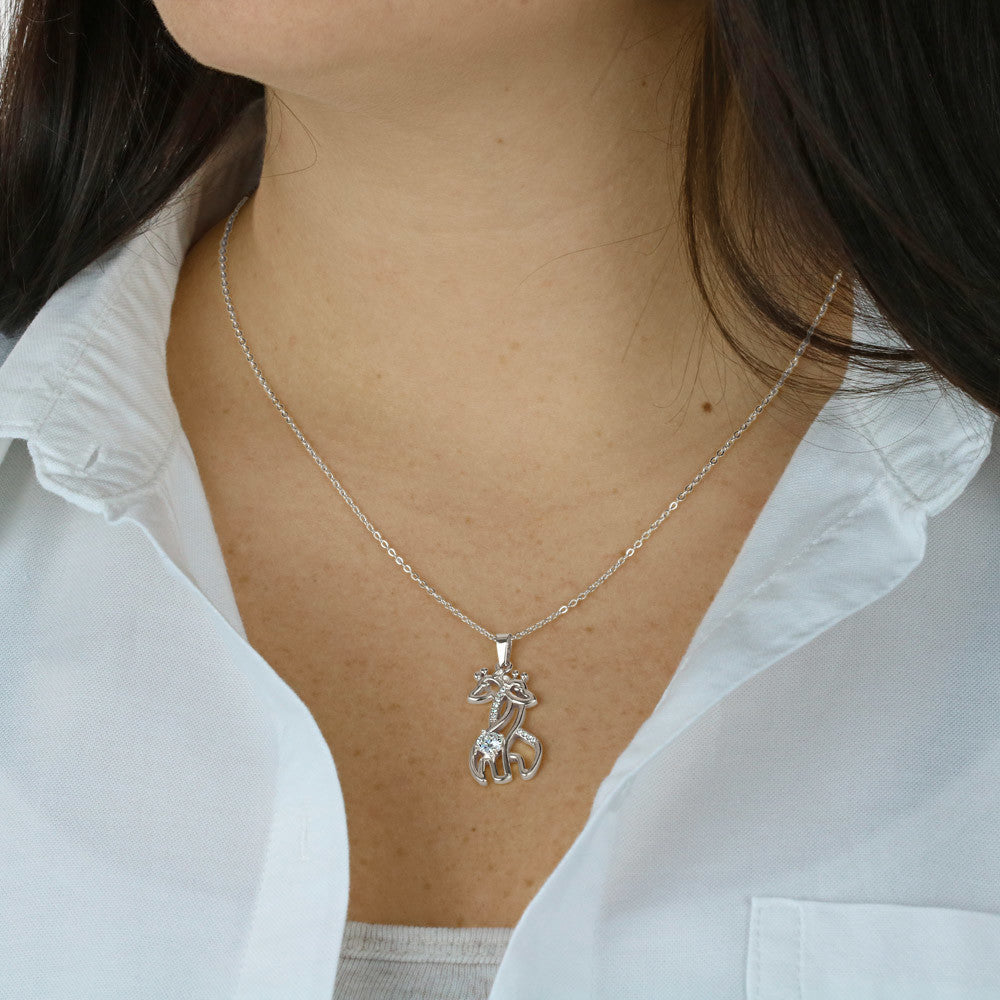 To My Amazing Girlfriend- Giraffe Necklace-Connected in love, trust, and devotion.