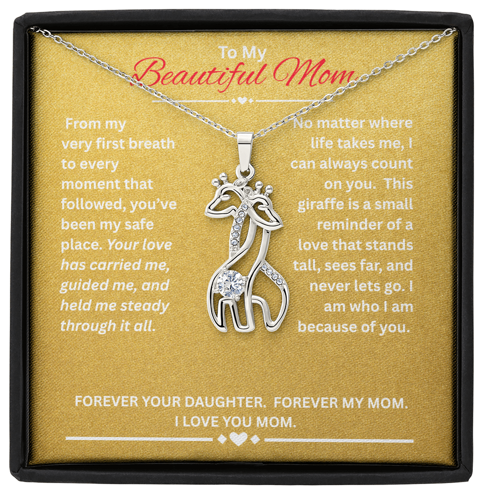 To My MOM- Giraffe Necklace- Love and Gratefulness