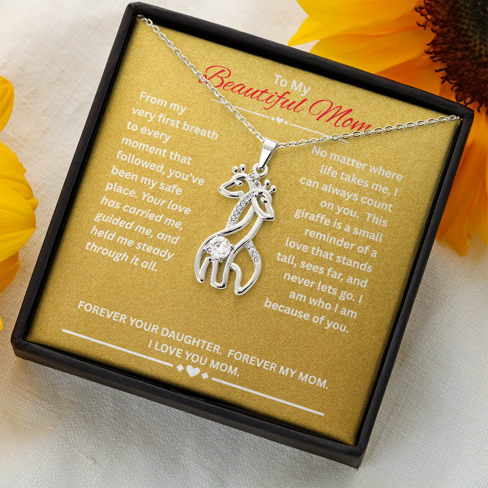 To My MOM- Giraffe Necklace- Love and Gratefulness