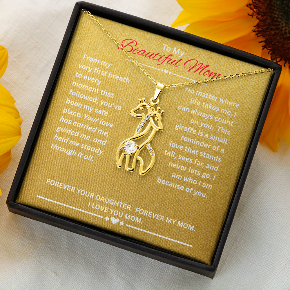 To My MOM- Giraffe Necklace- Love and Gratefulness