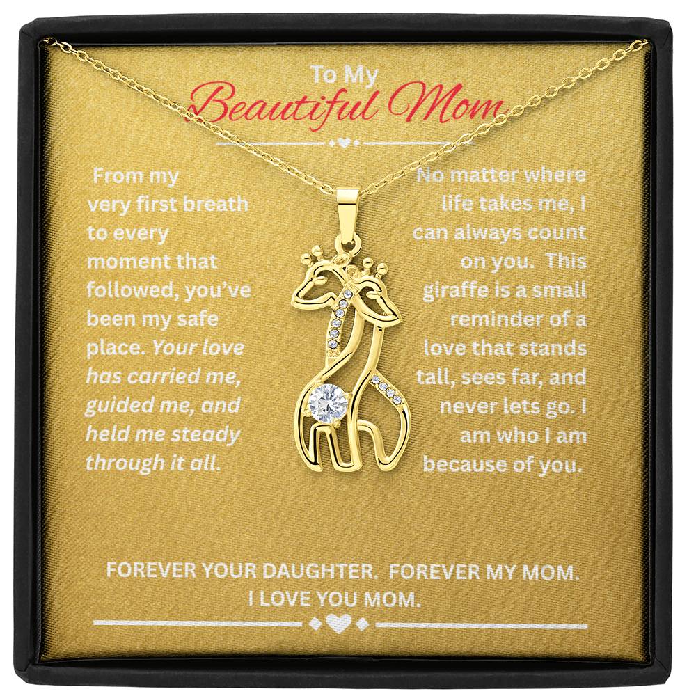 To My MOM- Giraffe Necklace- Love and Gratefulness