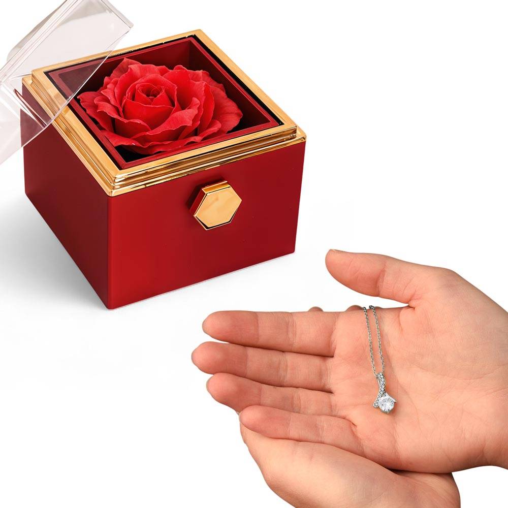To My Wife-Alluring Beauty with Rotating Rose Gift Box