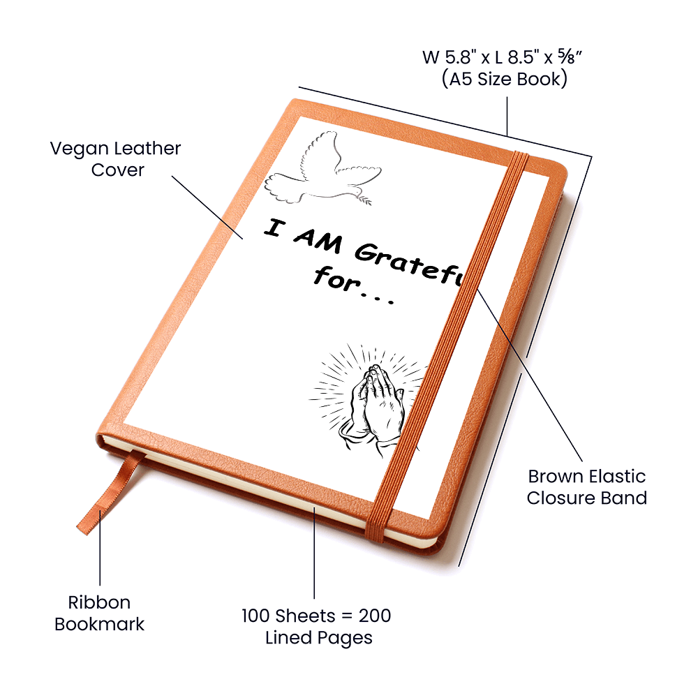 I Am Grateful-Graphic Journal with Gift Wrap Bundle